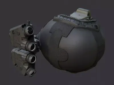 Kyle Urban Helmet with NVG Headset Low-poly 3D model