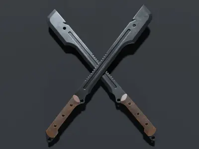 Gear-Machete-Lowpoly Low-poly 3D model