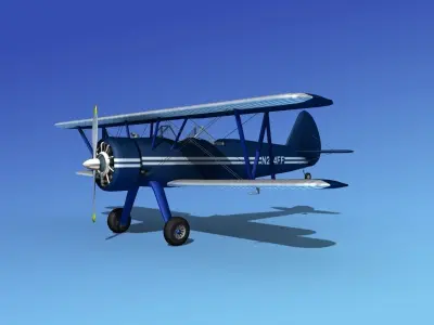 Stearman PT-17 Kaydet V17 3D model