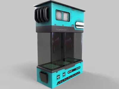Sci-Fi Aquarium V1- 005 Low-poly 3D model