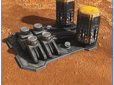 SciFi Base Pack 01 Low-poly 3D model