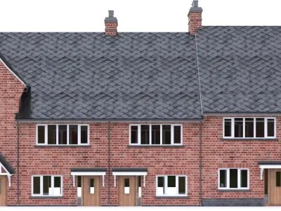 English Brick House 05 Low-poly 3D model