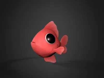 Asset - Cartoons - Animal - Small Fish Rigged 3D model