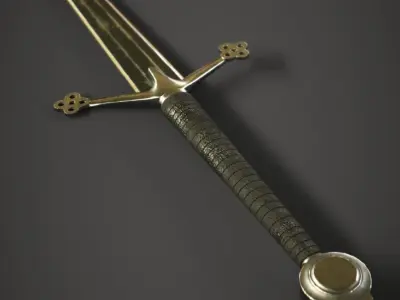 Claymore Sword Free low-poly 3D model