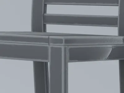 PVC Tall Chair Outdoor Low Poly  Low-poly 3D model