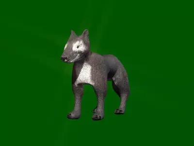 Low poly wolf Low-poly 3D model