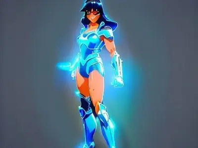 Saint Seiya 3D Printable Armor girl 2 AAA 3D print model