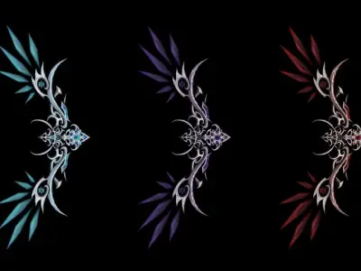 Legendary Bow Low-poly 3D model