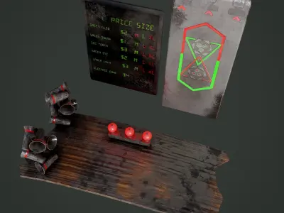 Sci-Fi Board and Door 3D Model Pack