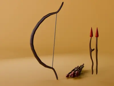 Stylized Weapon Pack Low-poly 3D model