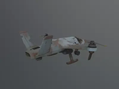 VTOL aircraft wreck 3D model