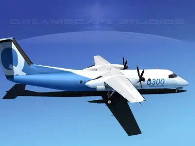 Dehavilland DHC-8 300 3D model