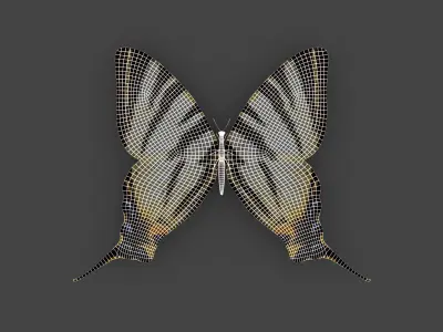 BFLY-003 Butterfly Low-poly 3D model