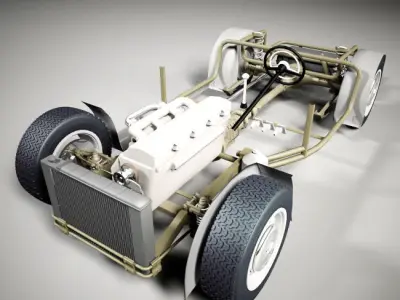 Chassis Car 50-60s 3D model