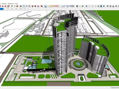 Sketchup Residential Complex A7 3D model