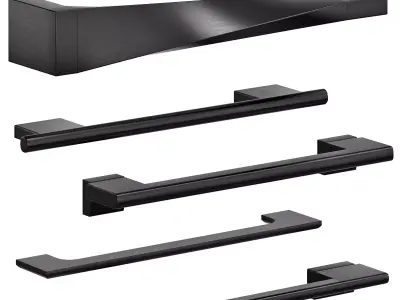 Handles door 6 Materials 3D model