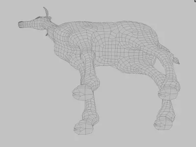 Lowpoly Giraffe head - head Free low-poly 3D model