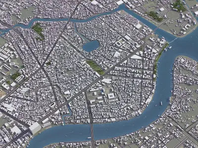 Can Tho Low-poly 3D model