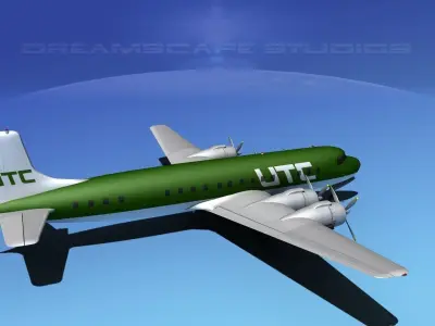 Douglas DC-7C Union Transport 3D model