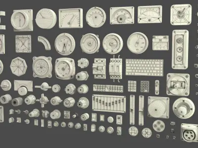 Industrial Kitbash - 2 - 105 pieces 3D model