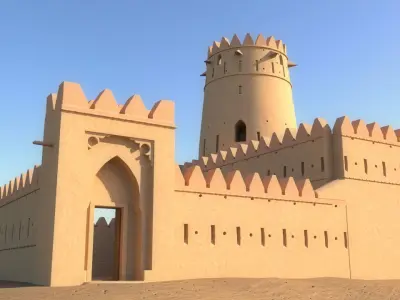 Arab Fort Low-poly 3D model