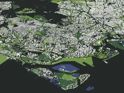 Singapore - city and mass buildings 3D model