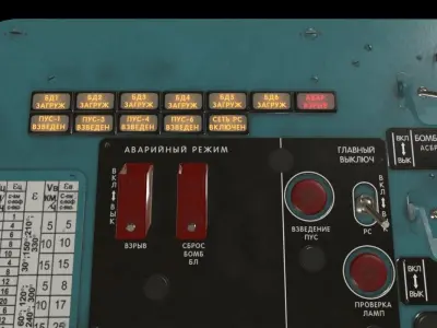 Mi-8MT Mi-17MT Left Circuit Breaker Console Russian Low-poly 3D model