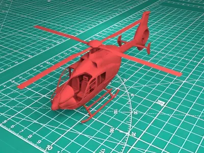 H135 Helicopter 3D print Model 3D print model