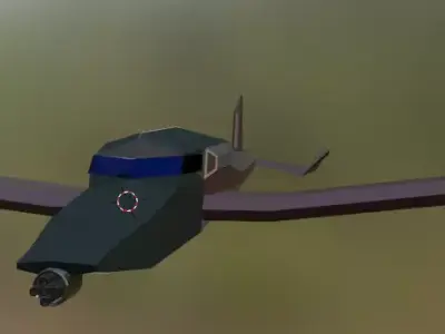 fighter jet Low-poly 3D model