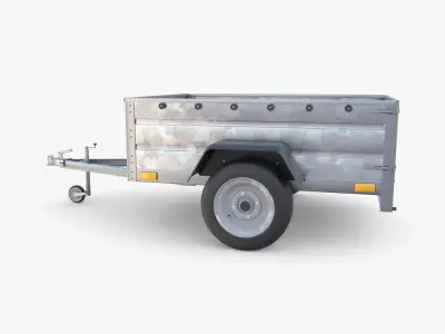 Cargo Trailer v3 Low-poly 3D model