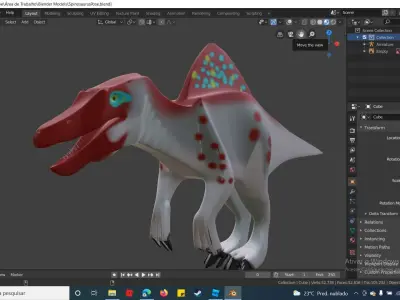 Modelo Espinossauro By BluRaptorMsv Free low-poly 3D model