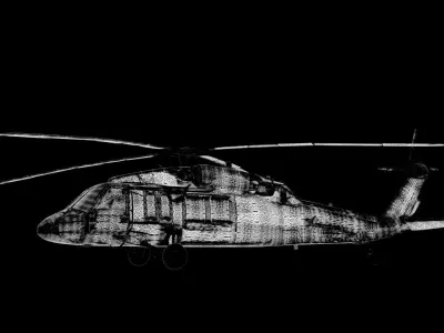 4K UH60 Blackhawk Low-poly 3D model