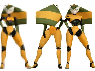 Queen Vexus Low-poly 3D model