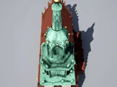 Church Saint Mary Low-poly 3D model