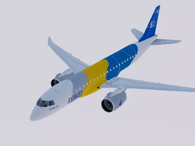 Embraer E175 E-2 Color House 3D model