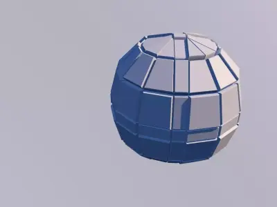 Sci Fi Object No 19 - Pyramid Sphere Torus 2019 Low Poly 3D model