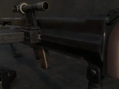 36M antitank rifle Low-poly 3D model