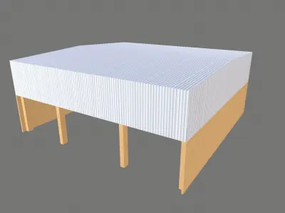 Warehouse Structure Low-poly 3D model