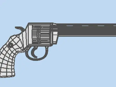 Revolver - Handgun Type 2 3D model