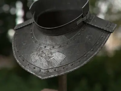 The Game of thrones stark family armor  Low-poly 3D model