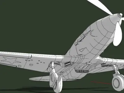 Mikoyan-Gurevich MiG-3 Low-poly 3D model