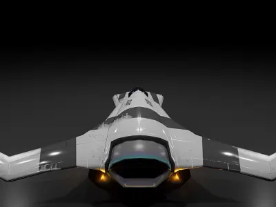 Sporty Spaceship - Game Ready - Low-poly - Mobile Optimized Low-poly 3D model