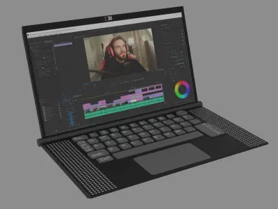 Laptop with camera 3D model