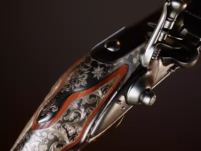 Vintage Gun - Realistic 3D Model Free 3D model