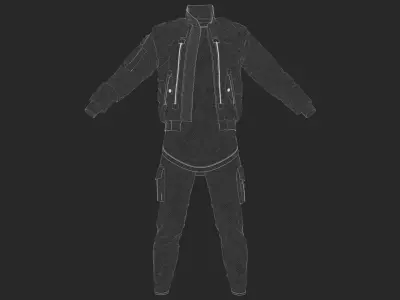 Mens Outfit 8 - Marvelous Designer with Video Process 3D model