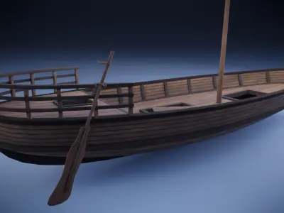 Ancient Ship Low-poly 3D model