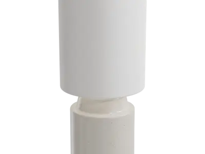  Eno Ceramic Chic Pyrite Lamp Model, White 