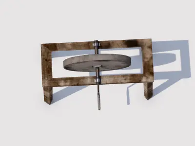 Grinding Stone Low-poly 3D model