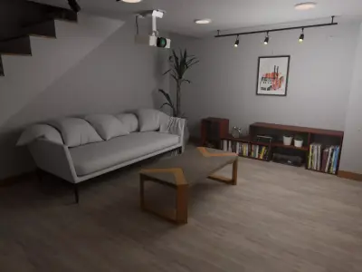 The underground theater room 3D model