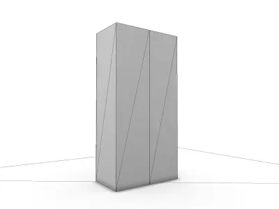 File Cabinet Large SHC Quick Office LM Low-poly 3D model